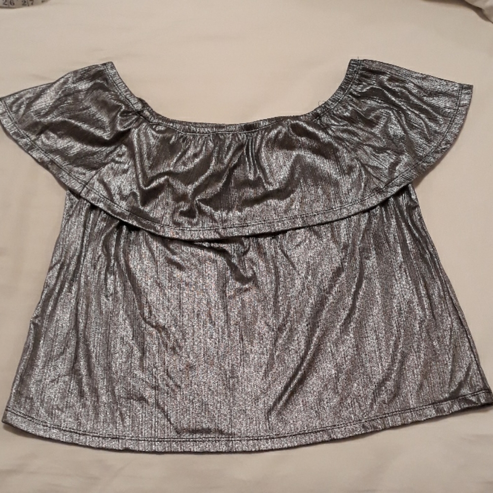 Adam Levine silver crop top